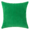 Square emerald green corduroy throw pillow cover with ribbed striped texture - 30*50cm Without Core / Christmas Green