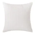 Premium soft white corduroy pillowcase featuring a classic vertical striped texture - 30*50cm Without Core / Bleached White