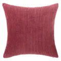 Decorative rose pink corduroy throw pillow cover with soft striped texture for sofa - 30*50cm (No Insert) / Auburn