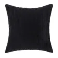 Black corduroy throw pillow cover with vertical striped texture - 30*50cm (No Insert) / Black