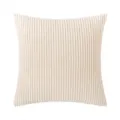 Soft cream white corduroy pillow cover with elegant vertical striped texture for sofa - 30*50cm (No Insert) / Off White