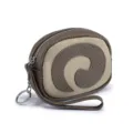 Kreative Schweizer Rolle Geldbörse aus echtem Leder mit Handschlaufe in Taupe und Beige - Khaki