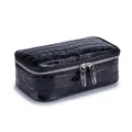 Professional large capacity black crocodile pattern leather cosmetic bag for travel storage - Crocodile Pattern Style / Black (Crocodile)