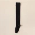 Chaussettes de compression overknee unies noires pour femmes élégantes et mode - Taille unique / 53cm / Noir