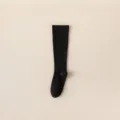 Chaussettes longues de compression noires pour femmes, bas unicolores fins et élégants. - Taille unique / 32cm / Noir
