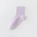 Damen helllila Baumwoll Mesh Socken, atmungsaktive Freizeitsocken für den Sommer, bequem. - Einheitsgröße (35-40) / Lila