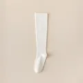 Calze al ginocchio bianche tinta unita donna casual monocolore lunghe calze morbide comode - Taglia unica / 38 cm / Bianco