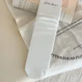 Einfarbige weiße gerippte Baumwoll-Damensocken, bequeme japanische weiche lange Socken. - Einheitsgröße (34-40) / Weiß