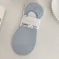 Thin breathable light blue mesh no-show socks for women featuring non-slip silicone - One Size (34-40) / Mesh Hollow Style / Blue