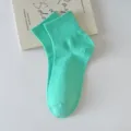 Calcetines verde menta de colores pastel con puños acanalados y estilo macaron suave - Talla Única (34-40) / Verde menta