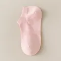 Comfortable plain pink low-cut invisible socks, breathable cotton daily wear variant. - One Size / Pink