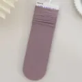 Elegante atmungsaktive Samt-Slouch-Socken für Damen in modischem Malvenviolett - Einheitsgröße (33-40) / Hellviolett