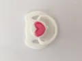 Tétine magnétique blanche pour poupées avec motif cœur rose pour accessoires de poupée DIY - Blanc avec Coeur Rose (3)