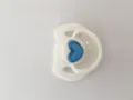 Tétine aimantée blanche avec motif de cœur bleu pour poupées en coton et Labubu DIY - Blanc avec Coeur Bleu (4)