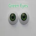 Yeux de poupée réalistes en acrylique vert pour accessoires de jouets DIY 1 paire - 20mm / Vert