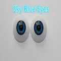 Yeux de poupée en acrylique bleu ciel pour accessoires de bricolage et de création - 20mm / Bleu ciel