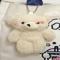 Süßer weißer Plüschbär-Schlüsselanhänger für japanische Canvas-Einkaufstaschen - 23*23*5 / Bär