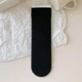 Schwarze gerippte Damenwadenstrümpfe, Anti-Pilling Baumwoll-Winter-Freizeitsocken. - Eltern-Kind-Socken (Für Kinder und Erwachsene) / Schwarz