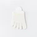 Women half palm five toe socks summer mesh breathable invisible non slip cotton socks 1pc - One Size (34-40) / Beige