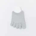 Grey half toe socks women summer breathable mesh forefoot pad invisible cotton split toe socks - One Size (34-40) / Gray