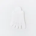 White half-toe five-finger socks women summer breathable mesh anti-slip hidden half socks - One Size (34-40) / White