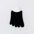 Black half toe five finger socks, breathable mesh forefoot socks for women variant. - One Size (34-40) / Black