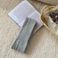 Premium grey herringbone knit sheep wool footed leggings for autumn and winter warmth - One Size (35-40) / Bottoms / Light Gray