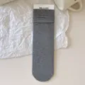 Gray ribbed mid-tube cotton socks, Korean ins style casual women's socks, warm and soft. - Parent-Child Socks (For Kids and Adults) / Medium Grey