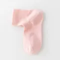 Women pink short mesh socks, breathable lightweight right angle ankle socks for daily wear. - 5A Anti-bacterial & Anti-pilling, Free Size (34-40) / Pink