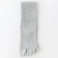 Graue Fünf-Zehen Baumwollsocken für Damen, einfarbige Wadenstrümpfe Frühlings Sommer Socken - Einheitsgröße (35-40) / Hellgrau