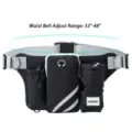 Multi-functional black running waist bag for dog training with adjustable 33"-48" belt - Black Waist Bag Only