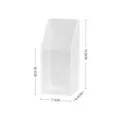 Schräger Schreibtisch-Stifthalter in Weiß, Abmessungen von 7,1 x 6,6 x 15,8 cm - Klarweiß