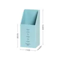 Hellblauer schräger Schreibtisch-Organizer, Maße 15,8x7,1x6,6 cm, ideal für das Büro - Blau