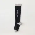 Calze sportive a compressione nere da donna con scritta rosa SPORT ME e strisce - Taglia unica / Grigio nero