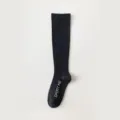 Calze sportive a compressione nere da donna per corda con stampa bianca SPORT ME. - Taglia unica / Nero