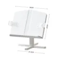 Verstellbarer Desktop-Leseständer in Weiß mit Buchklammern, ergonomischer Buchhalter für Kinder. - Verstellbarer Stil / Weiß