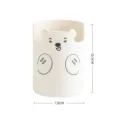 Caja de almacenamiento de escritorio de osito tierno, portalápices de plástico oficina. - Blanco