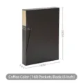 Minimalistisches kaffeebraunes Fotoalbum mit 160 Taschen für 6-Zoll-Fotos Aufbewahrung - 160 in / Festes Kaffee