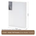 Weißes minimalistisches 6-Zoll-Fotoalbum mit 160 Taschen, 26x19x3,3cm - 160 in / Klarweiß