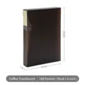 Transparenter kaffeebrauner 6-Zoll-Fotoalbum-Ordner mit 160 Taschen zur Aufbewahrung - 160 in / Transparentes Kaffeebraun