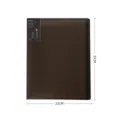Bruine A4-presentatiemap en ordner, afmeting 23x31cm met 40 insteekhoezen - Semi-transparant Koffie
