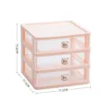 Διαφανής οργανωτής γραφείου 3 επιπέδων με χαριτωμένα χερούλια αρκούδας. - Τριπλό Στρώμα / Ροζ