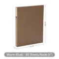 Modern warm kaki 6-inch fotoalbum met 80 vakken, buitenafmeting 18x24x2 cm - 80 Stuks/Verpakking / Effen Kaki