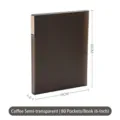 Koffie semitransparant 6-inch fotoalbum met 80 vakken, afmetingen 18x24x2cm - 80 Stuks/Verpakking / Transparant Koffiebruin