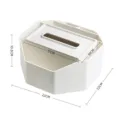 Boite de mouchoirs de stockage en plastique multifonctionnelle conteneur de bureau blanc - Blanc Cassé