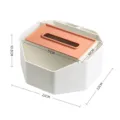 Boîte à mouchoirs multifonctionnelle rangement télécommande organisateur plastique moderne - Rose
