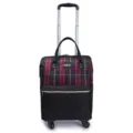 Borsa da viaggio trolley in tessuto Oxford a quadri con ruote universali a 360 gradi - Borsa Trolley Singola / 18 Pollici / Quadri Rossi
