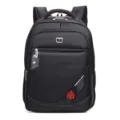 Durable black mens casual travel laptop backpack with multi-zipper storage compartments - 3103 Series Style (3103) / Black