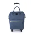 Premium navy blue oxford cloth rolling travel bag with 360-degree universal wheels - Single Trolley Bag / 18 Inch / Ant Blue