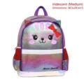 Holografischer mittelgroßer Katzen-Schulranzen für Mädchen mit Reflexstreifen - M / Schultertasche / AB-Farbe